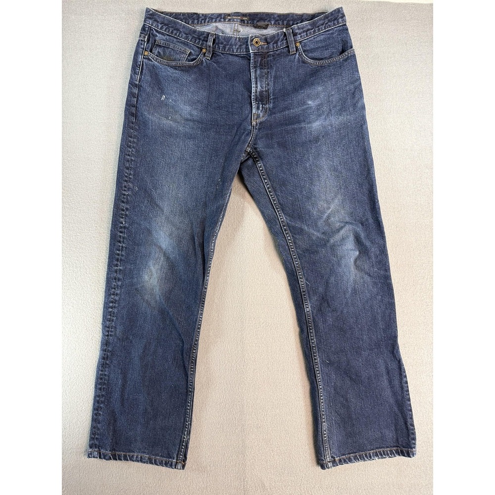 John Varvatos USA Jeans Mens 38x30 Med Wash Blue Relaxed Straight Denim Casual
